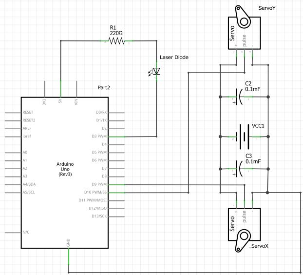Double Servo plus Laser Schematics